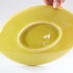 2 Mid Century Fris Edam Jubilant Service, 1958, Geel, Vintage Servies, Borden, Fruitbowl, Ellipse Ko thumbnail 3