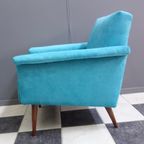 Blue Velvet Armchair 1960S thumbnail 8