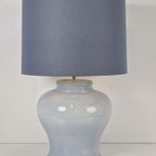 Vintage Jar Tafellamp Keramiek Pastel Blauw France 1980 Lamp thumbnail 3