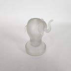 Paperweight Glas - Olifant - Gesatineerd Glas - 70S thumbnail 3