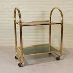 Vintage Italiaans Bar Cart Trolley, Goud thumbnail 3