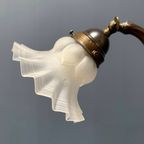 Antieke Art Nouveau Tafellamp Met Matglazen Kapje thumbnail 10