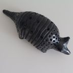 Armadillo. Barro Negro - Dona Rosa. Mexico Oaxaca Keramiek. Vintage '50-'70 thumbnail 6