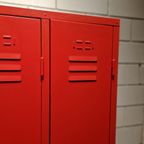 Brandweer Rode Lockerkast Vintage Kledingkast Wandkast thumbnail 7