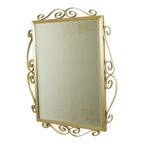 Hollywood Regency Spiegel Goudkleurig Metaal Facet Mid-Century 74Cm thumbnail 4