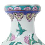Vintage Chinese Vaas Waterlelies Geëmailleerd Porselein 32Cm thumbnail 8
