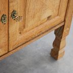 Brutalist Dressoir | Sideboard | Eiken | Jaren 60 | Deens thumbnail 4