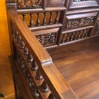 Chinese Mid Century Kast Van Rozen Hout Met Spiegel thumbnail 2