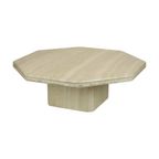 Vintage Achthoekige Travertin Salontafel Jaren 70 Design Italiaans thumbnail 5