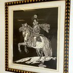 Ondine De Kroon Kunstwerk. Linoleum Snede. Top Kunst. Genummerd. In Hotel New York Gehangen thumbnail 5