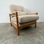 Midcentury Fauteuil - Hout, Bouclé - Scandinavische Stijl thumbnail 3