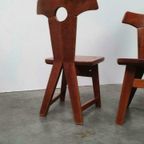 Brutalist Vintage Eiken Stoelen Jaren 60 thumbnail 2