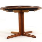 Ronde 2x Verlengbare Massief Teak Deens Eettafel Tafel Vintage thumbnail 6