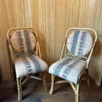 2 Rotan Bamboe Boho Stoelen thumbnail 3