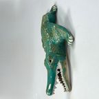 Groot Vintage Keramieken Beeld Van Krokodil, Italie 1970's thumbnail 11
