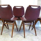 Prachtige Retro Vintage Uitschuifbare Tafel Met 5 Vintage Stoelen thumbnail 3