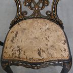 Set Van 2 Prachtige, Unieke, Sierlijke Antieke 19E Eeuwse Engelse Chinoiserie Mother Of Pearl Sto thumbnail 7