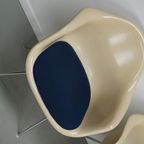 Set Van 3 Fiberglass Dax Armchairs Eames For Herman Miller / Vitra thumbnail 2