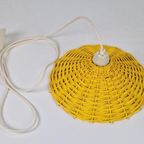 Vintage Riet Rotan Geel Hanglamp Scandinavisch ’60 Boho thumbnail 11