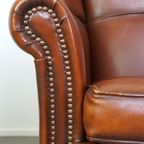 Mooie Klassieke Schapenleren Oorfauteuil Met Een Prachtig Voorkomen En Een Fijne Zit thumbnail 7
