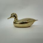 Mid Century Brass Duck Sculpture 1970’S thumbnail 11