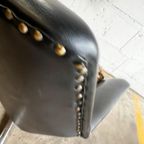 Vintage Zwarte Fauteuil. / Stoel / Eenzit Met Stervoet thumbnail 8
