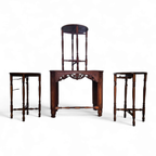 Art Deco / Nesting Table 3 X / Attributed To Maison Franck / Inlaid Tortoiseshell Top / 1920 thumbnail 8