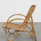 Bijzondere Rotan Fauteuil Van Rohé Noordwolde, 1950 thumbnail 7