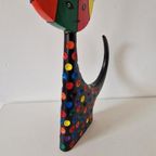 80's Vintage Houten Beeld Poes Kat thumbnail 12