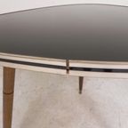 Driehoekige Vintage Bijzettafel, Salontafel Op Drie Poten thumbnail 10