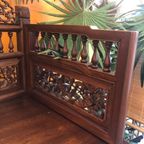 Chinese Mid Century Kast Van Rozen Hout Met Spiegel thumbnail 3
