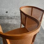 Mid Century Armchair In Cane And Wood ( 9 Pieces Available) thumbnail 4