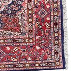 Handgeknoopt Moud Vloerkleed Vierkant 192X197Cm Wol Zijde Blauw Rood Perzisch Tapijt Wit thumbnail 10