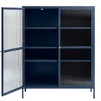 Omeo Vitrinekast - 140 X 111 Cm - Blauw thumbnail 3