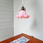 Hanglamp Van Roze Gesatineerd Glas, 1920-30S thumbnail 6