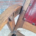 Sale! Dutch Design Art Deco Amsterdamse School Kappersstoel. thumbnail 3