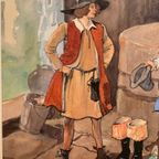 De Gelaarse Kat - Herman Moerkerk (1879-1949) - Watercolour thumbnail 10