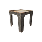 Industriële Genagelde Metalen Bijzettafel thumbnail 5