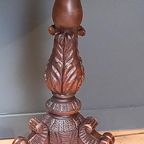 Antieke Tilttop Tafel 19E Eeuw Met 5 Schilderingen thumbnail 10