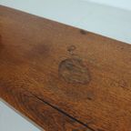 Paar Franse Rustieke Banken Uit De 19e Eeuw - Massief Eiken thumbnail 12