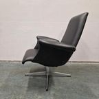 Goldsiegel Vintage Draaifauteuil Zwarte Draaistoel Jare 60 thumbnail 10