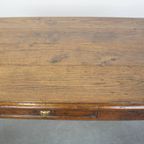 Geweldige Antieke Franse Eetkamertafel Van Eikenhout Uit Vroeg 19e Eeuw Met 2 Lades thumbnail 12