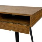 Vintage Bureau Werkplek Compact Jaren 70 Plak Fineer thumbnail 4