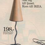 Zeldzame Vintage Ikea Antimon Squiggle Lamp thumbnail 3
