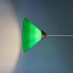 Art Deco Hanglamp In Kegelgroen Opaline, 1920-30 thumbnail 6