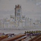 Keramiek Plateau Montan Haven Dordrecht Door Schoonhoven 1956 thumbnail 8