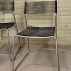 Set Van 6 Melker Spaghetti Stoelen, Lisa Norinder Voor Ikea thumbnail 16