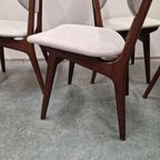 4 Vintage Stoelen Scandinavisch Teakhouten Stoelen Eetkamer thumbnail 15