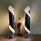 Set Vintage Tafellampen Spiraal Lampen Jaren 70 thumbnail 11