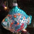 Een Schitterende Glazen Kerstbal “Kleurrijke Vis”, Turquoise thumbnail 8